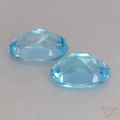 Pedras preciosas de Topázio Azul Suíço natural de 2.08 ct, oval, VVS-VS