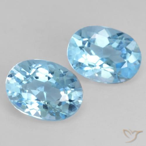 Pedras preciosas de Topázio Céu azul natural de 2.13 ct, oval, VVS-VS