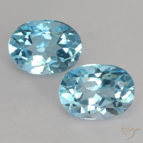 2.46ctw Natural Azul Suíço Topázio, oval, VVS-VS