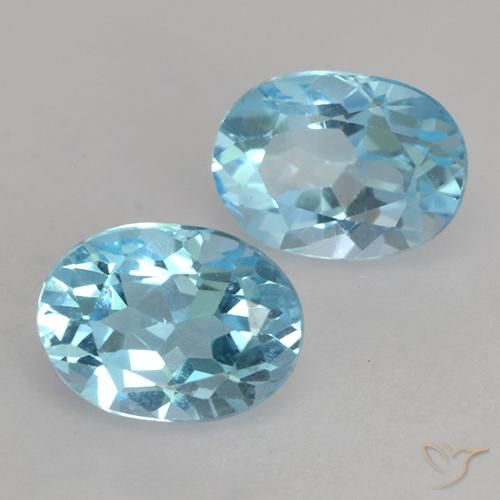 Pedras preciosas de Topázio Azul Suíço natural de 2.46 ct, oval, VVS-VS