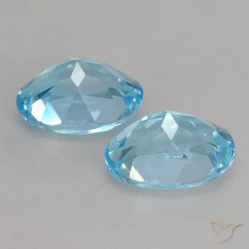 Pedras preciosas de Topázio Azul Suíço natural de 2.46 ct, oval, VVS-VS