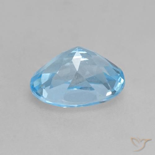 Topázio Azul Suíço Natural 1.24ct, oval, VVS-VS