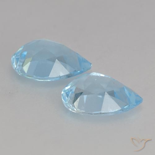 Pedras preciosas de Topázio Céu azul natural de 1.74 ct, Formato de pêra, VVS-VS