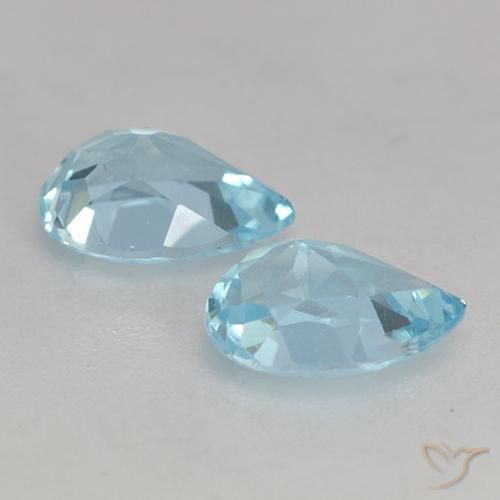 Pedras preciosas de Topázio Céu azul natural de 1.74 ct, Formato de pêra, VVS-VS