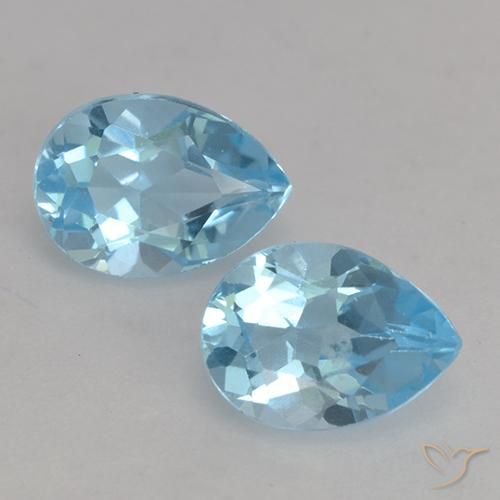 1.93ctw Natural Céu azul Topázio, Formato de pêra, VS