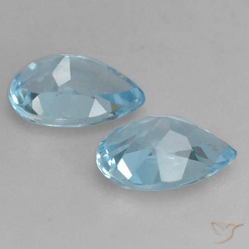 Pedras preciosas de Topázio Céu azul natural de 1.62 ct, Formato de pêra, VVS-VS