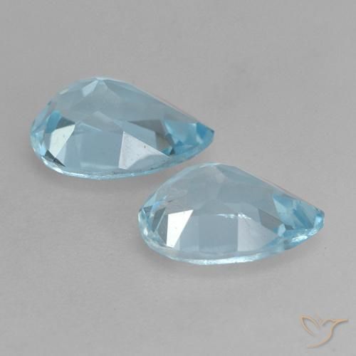 Pedras preciosas de Topázio Céu azul natural de 1.72 ct, Formato de pêra, VVS-VS