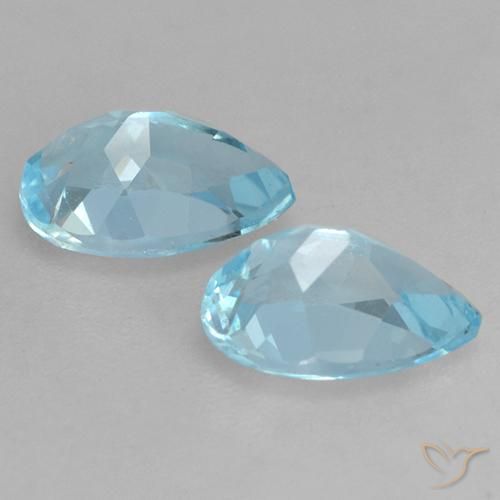 Pedras preciosas de Topázio Céu azul natural de 1.75 ct, Formato de pêra, VS
