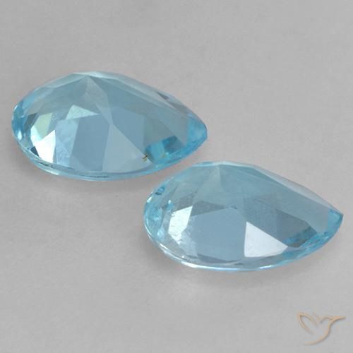 Pedras preciosas de Topázio Céu azul natural de 1.69 ct, Formato de pêra, VVS-VS