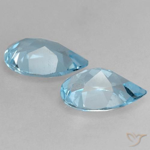 Pedras preciosas de Topázio Céu azul natural de 1.48 ct, Formato de pêra, VVS-VS