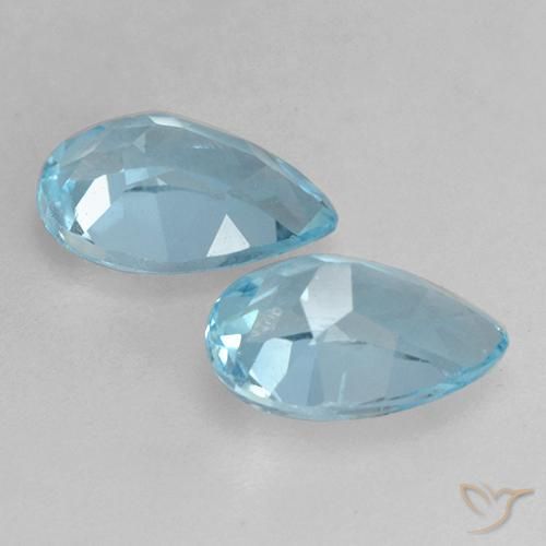 Pedras preciosas de Topázio Céu azul natural de 1.57 ct, Formato de pêra, VVS-VS