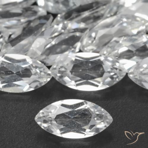 0.28ct Natural Branco claro Topázio, Marquesa, VS