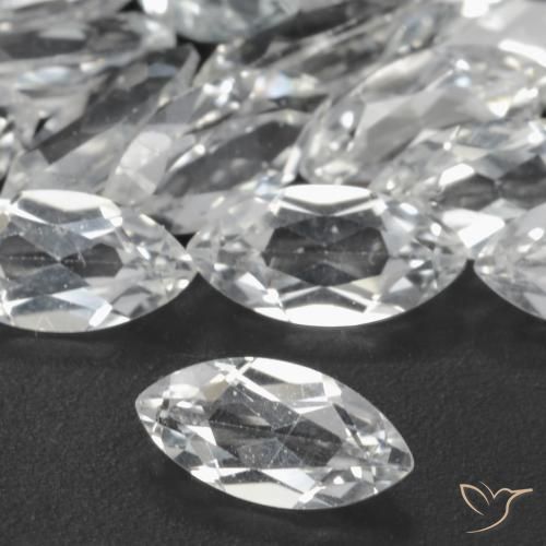 Topázio Branco claro Natural 0.28ct, Marquesa, VS