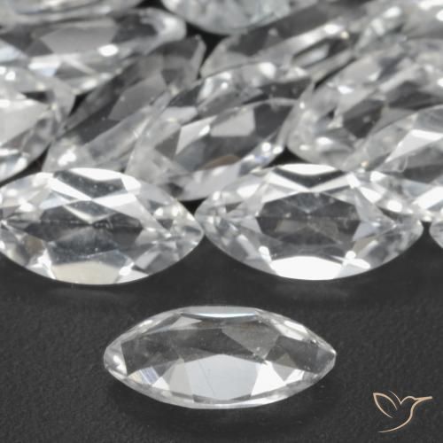 Topázio Branco claro Natural 0.28ct, Marquesa, VS