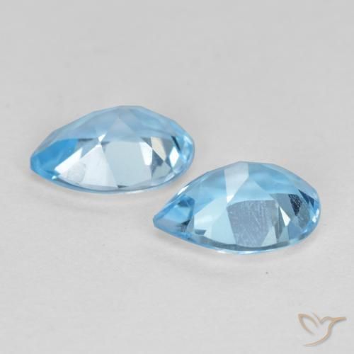 Pedras preciosas de Topázio Azul Suíço natural de 1.69 ct, Formato de pêra, VS