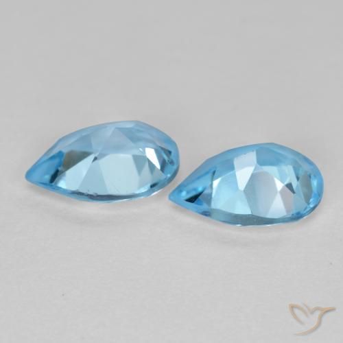 Pedras preciosas de Topázio Azul Suíço natural de 1.57 ct, Formato de pêra, VS