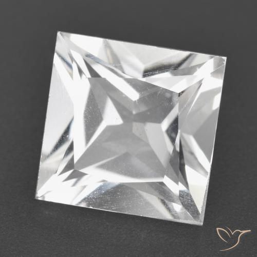 Topázio Branco Natural 4.42ct, Quadrado, VVS-VS