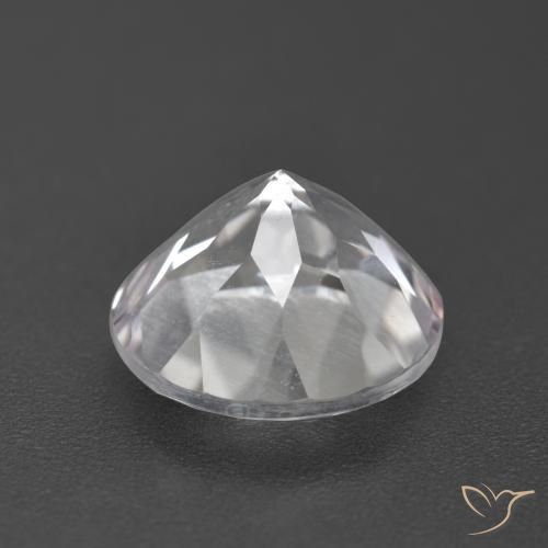 Topázio Branco Natural 4.47ct, Redondo, VVS-VS