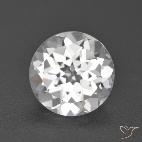 3.92ct Natural Branco Topázio, Redondo, VVS