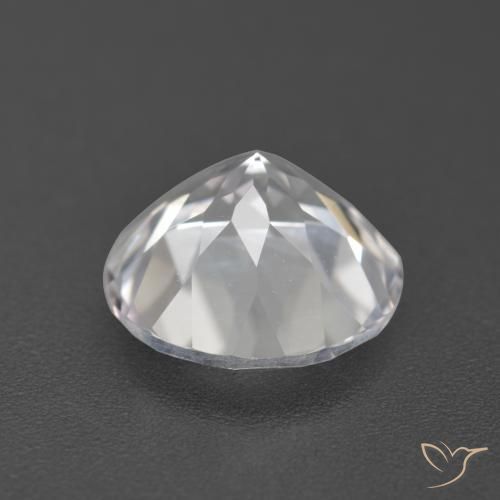 Topázio Branco Natural 3.92ct, Redondo, VVS