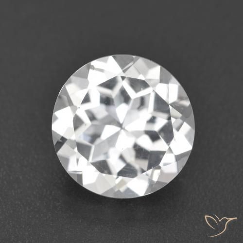 3.62ct Natural Branco Topázio, Redondo, VVS-VS