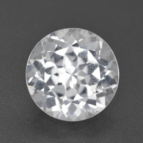 Topázio branco natural 4,23ct, corte redondo, VVS-VS