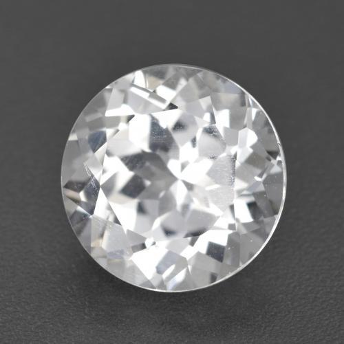 Topázio branco natural 4,23ct, corte redondo, VVS-VS