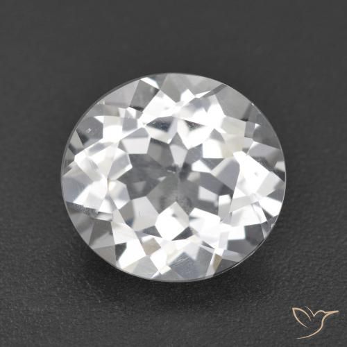 3.52ct Natural Branco Topázio, Redondo, VVS-VS