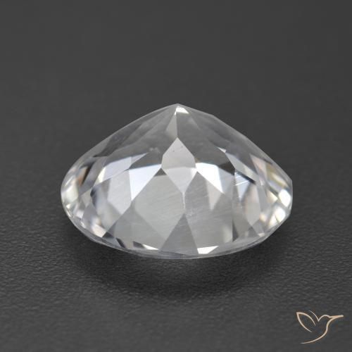 Topázio Branco Natural 3.52ct, Redondo, VVS-VS
