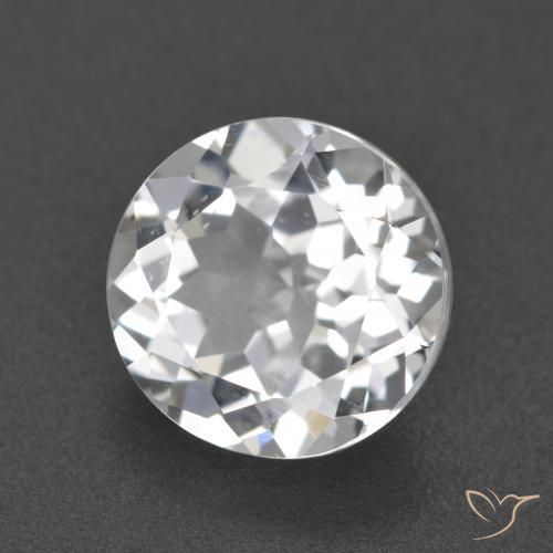 Topázio Branco Natural 3.65ct, Redondo, VVS-VS