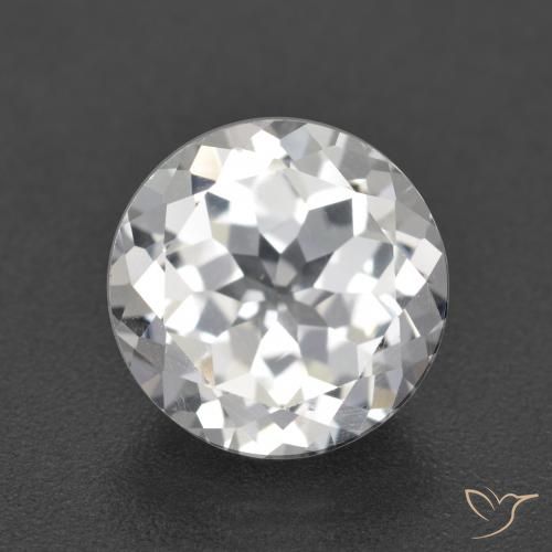 3.60ct Natural Branco Topázio, Redondo, VVS-VS