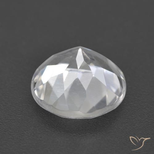 Topázio Branco Natural 3.60ct, Redondo, VVS-VS