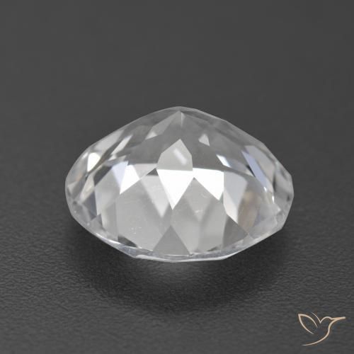 Topázio Branco Natural 3.68ct, Redondo, VVS-VS