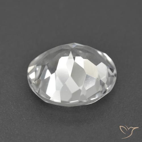 Topázio Branco claro Natural 3.62ct, Redondo, VVS