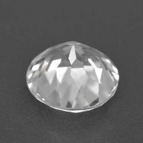 Topázio branco natural 4,53ct, corte redondo, VVS