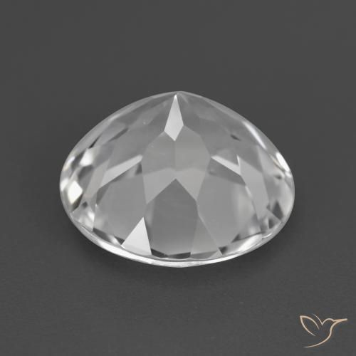 Topázio Branco claro Natural 4.06ct, Redondo, VVS