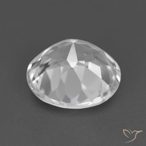 Topázio Branco claro Natural 3.80ct, Redondo, VVS