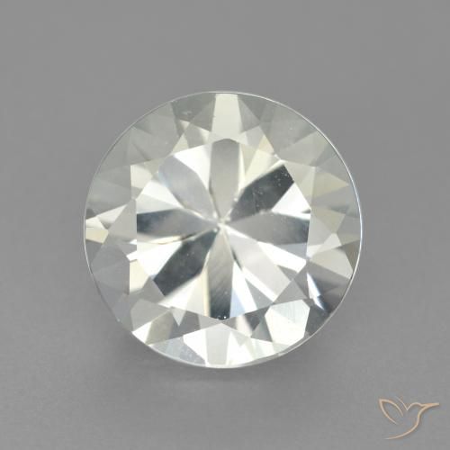 4.05ct Natural Branco Topázio, Redondo, VS