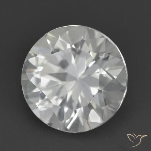 Topázio branco natural 4,28ct, corte redondo, VVS-VS