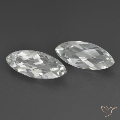 Pedras preciosas de Topázio Branco natural de 3.41 ct, Marquesa, VS