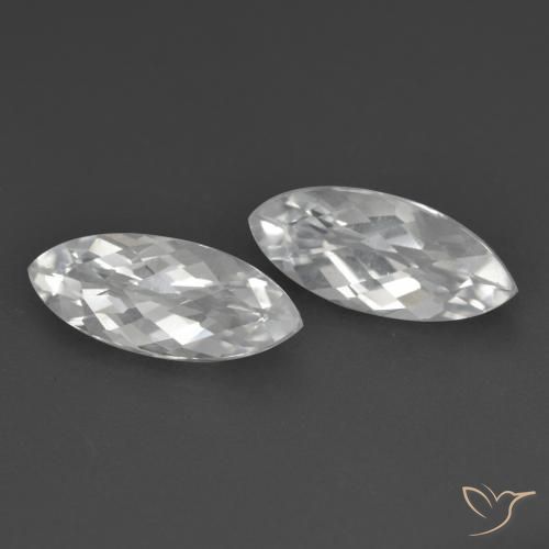 Pedras preciosas de Topázio Branco natural de 3.35 ct, Marquesa, VS