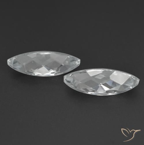 Pedras preciosas de Topázio Branco natural de 3.40 ct, Marquesa, VS