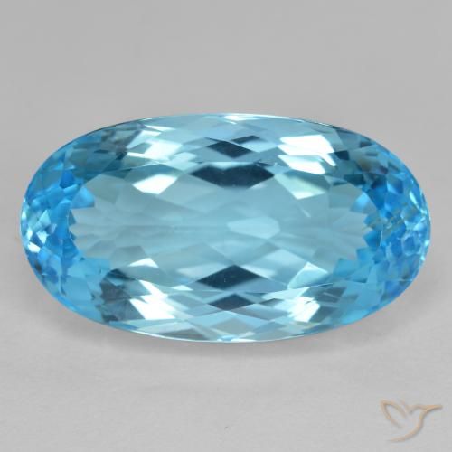 13.52ct Natural Azul Suíço Topázio, oval, VS