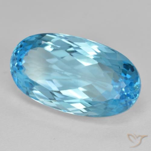 Topázio Azul Suíço Natural 13.52ct, oval, VS