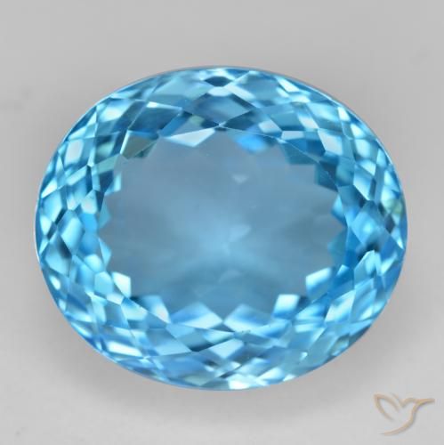 17.73ct Natural Azul Suíço Topázio, oval, VVS