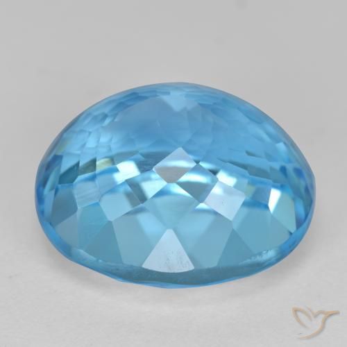 Topázio Azul Suíço Natural 17.73ct, oval, VVS