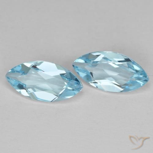 Pedras preciosas de Topázio Azul Suíço natural de 2.58 ct, Marquesa, VS