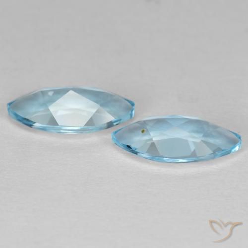 Pedras preciosas de Topázio Azul Suíço natural de 2.58 ct, Marquesa, VS