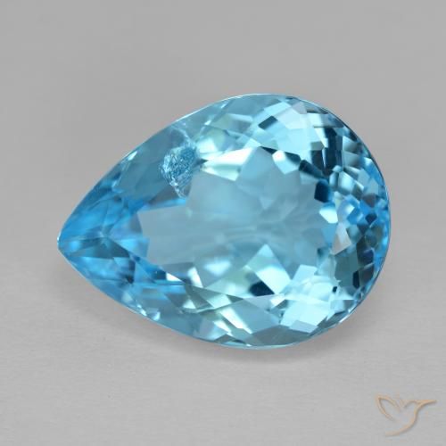14.54ct Natural Azul Suíço Topázio, Formato de pêra, VS-SI