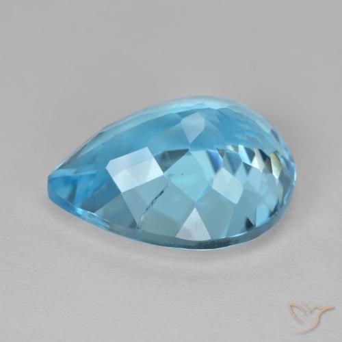 Topázio Azul Suíço Natural 14.54ct, Formato de pêra, VS-SI